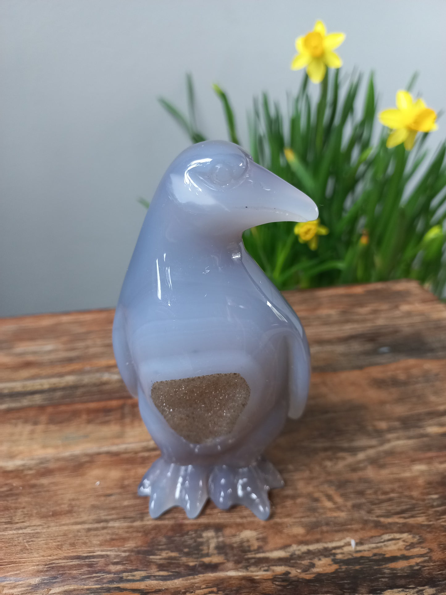 Agaat pinguïn sculptuur