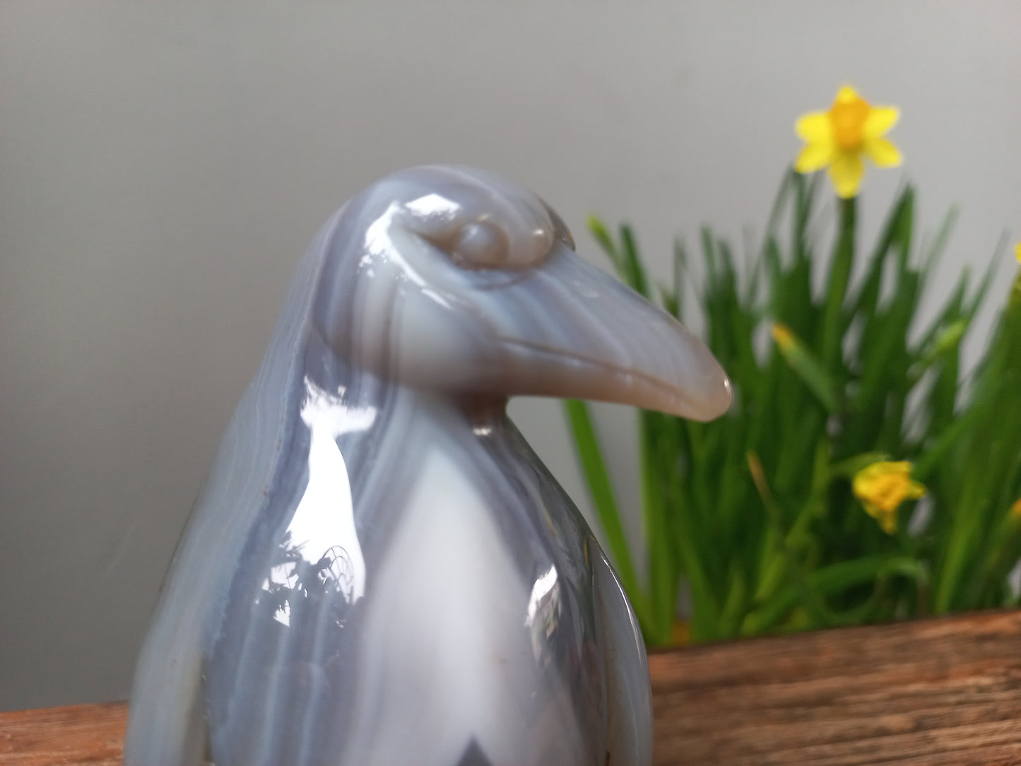 Agaat pinguïn sculptuur