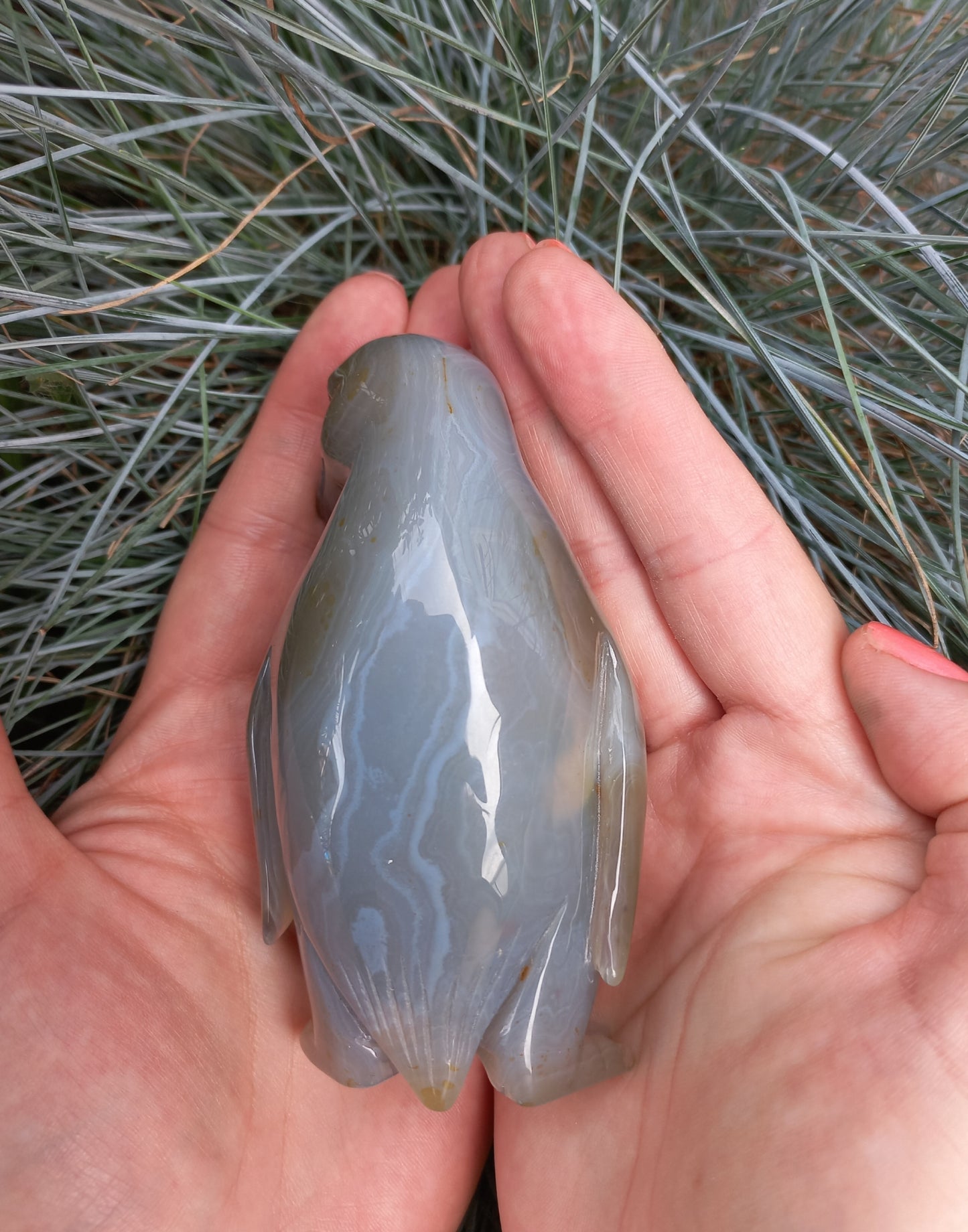 Agaat pinguïn sculptuur