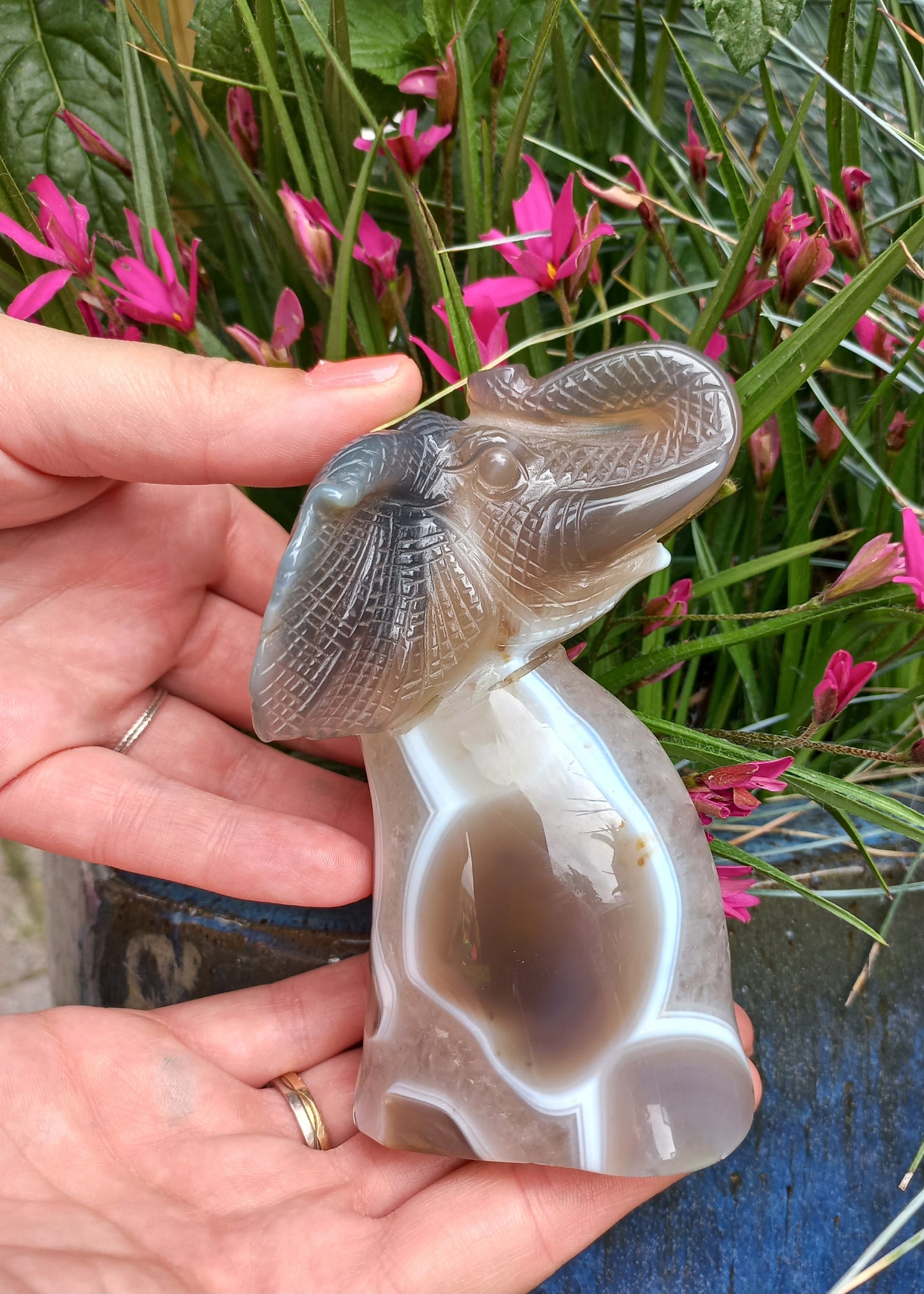 Olifant agaat sculptuur