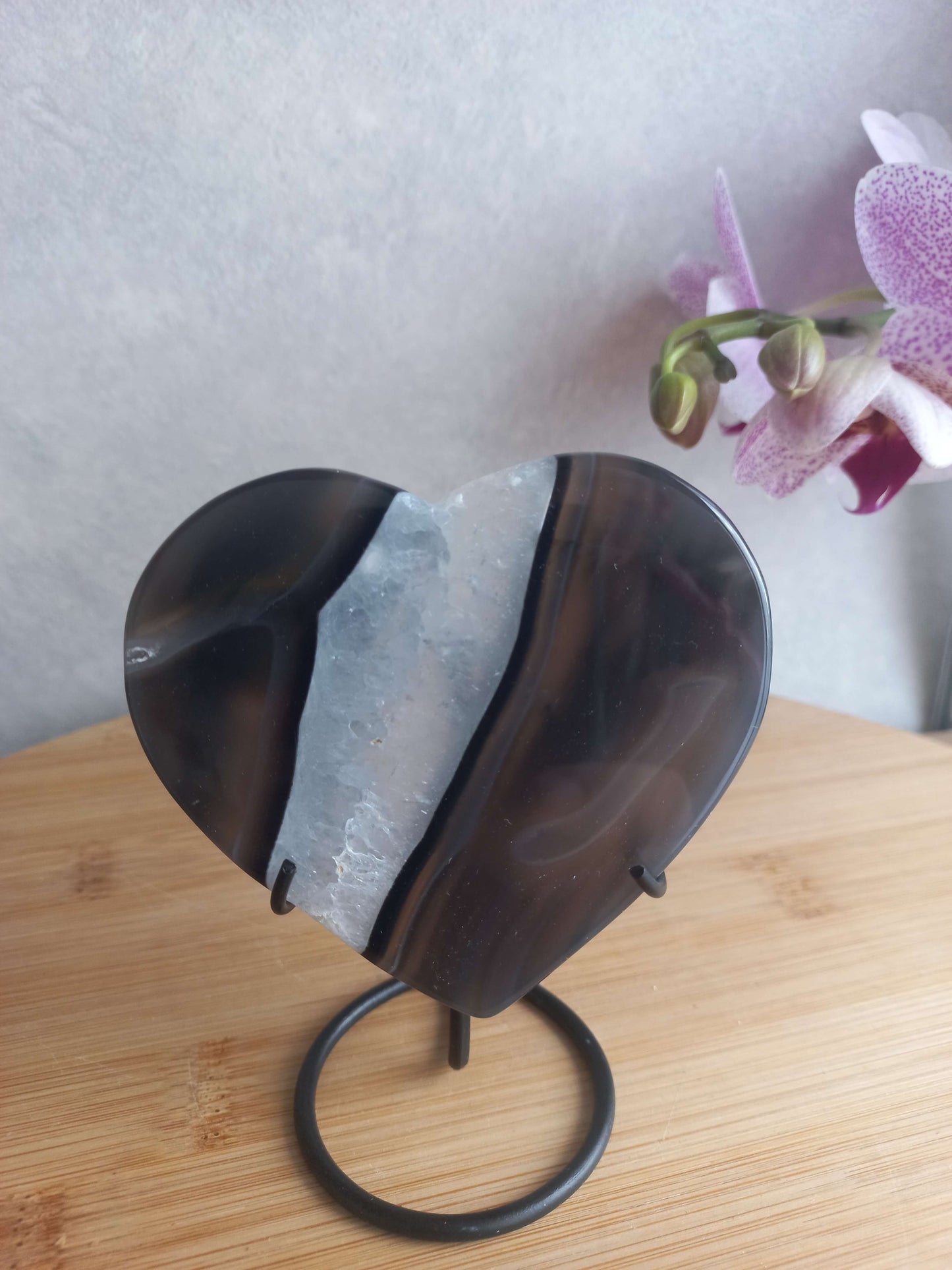 Agaat hartje op standaard