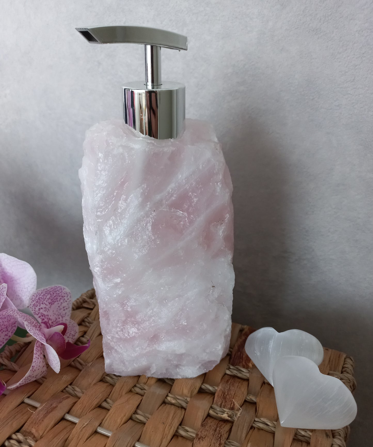 Rozekwarts zeepdispenser