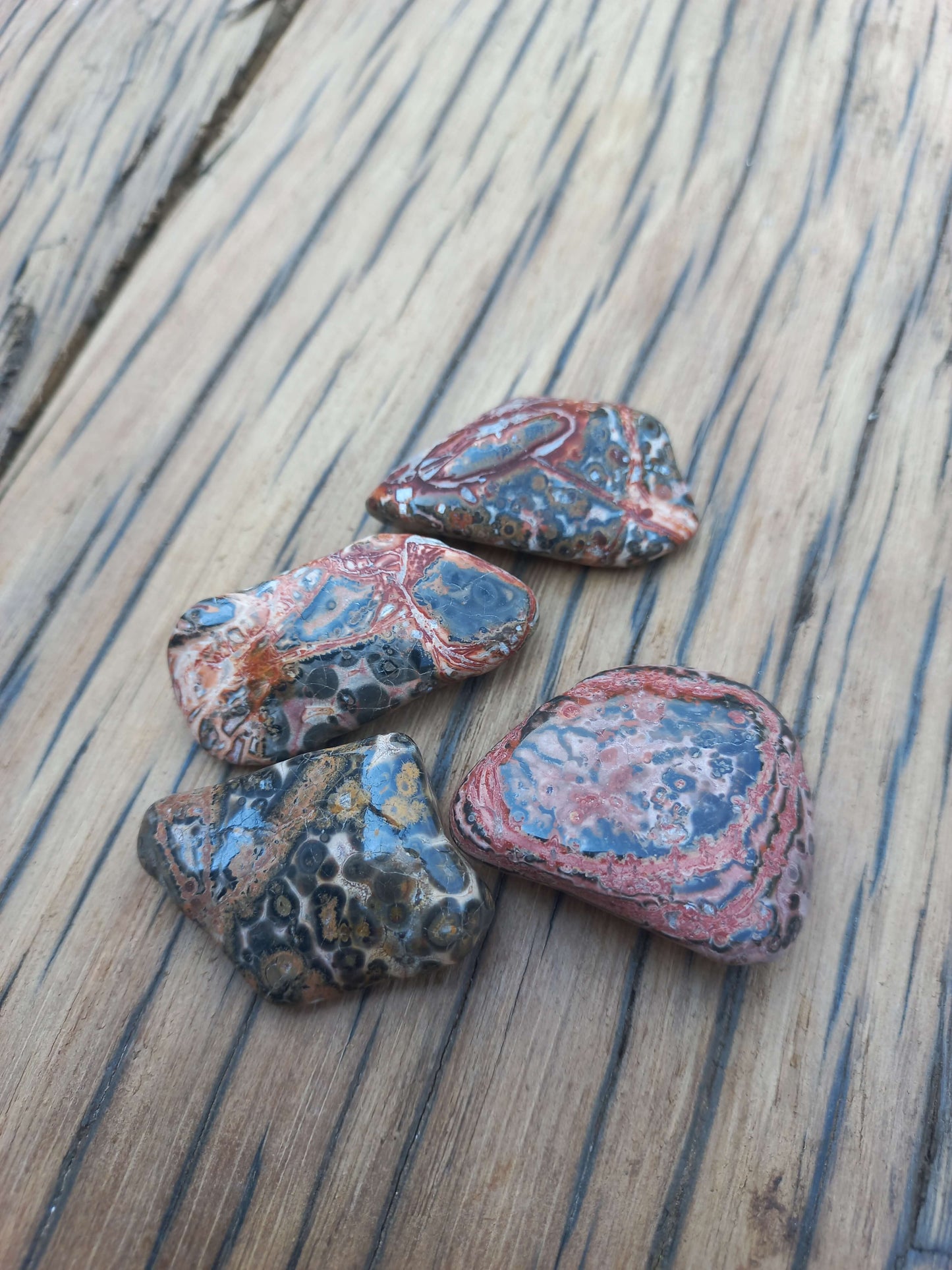 Leopard skin jaspis trommelstenen