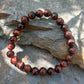 Rode tijgeroog kralen armband