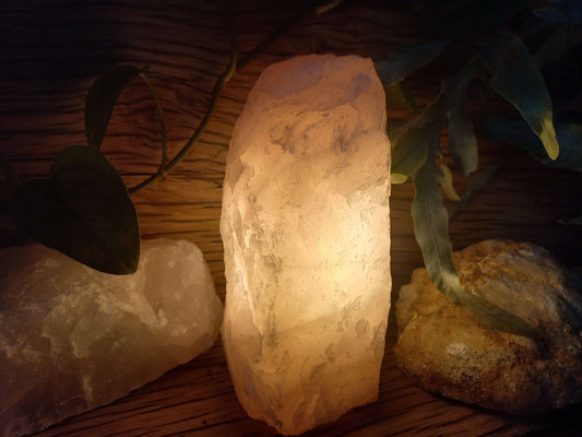 Rozenkwarts lamp ruw