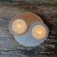 Seleniet theelichthouder yin yang